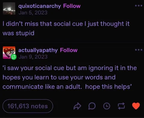 Ignoring the Social Cue