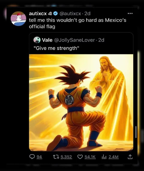 Goku Prays to Jesus