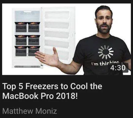 Freezers to Cool the MacBook Pro