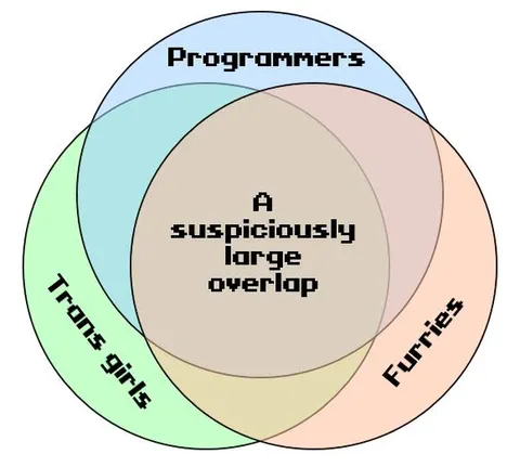 Programmers Trans Girls Furries Venn Diagram