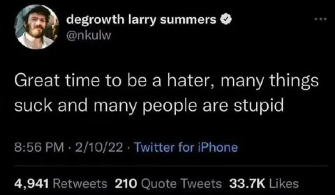 Great Time to Be a Hater