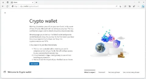 Microsoft Edge Crypto Wallet