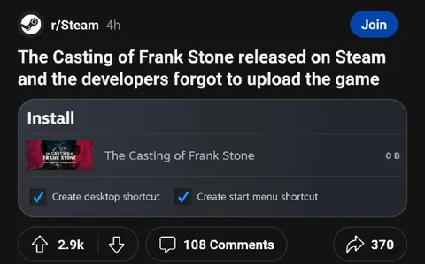The Game Is 0 Bytes
