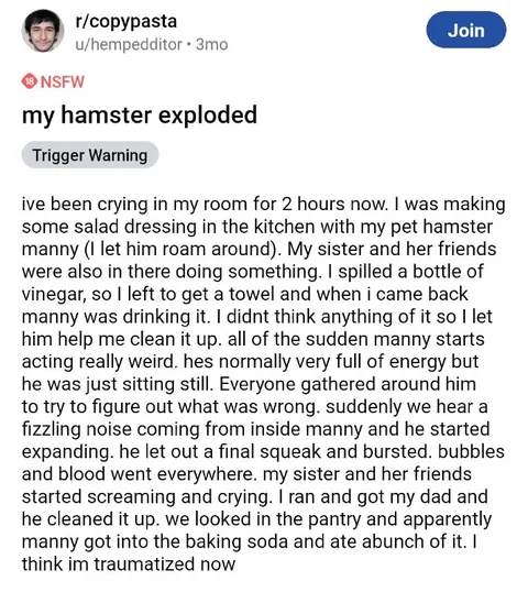My Hamster Exploded