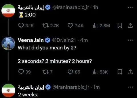 Iran Says Two Weeks