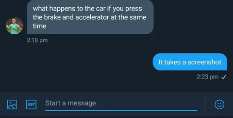 Screenshot Instead of Car Test