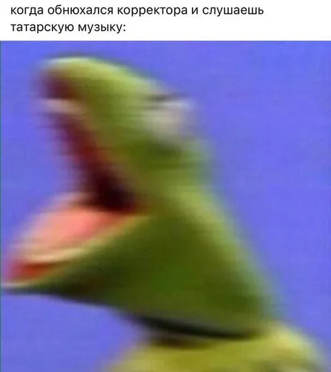 Обнюхался корректора и слушаешь татарскую музыку