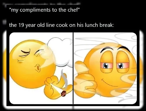 19-Year-Old Line Cook on Break