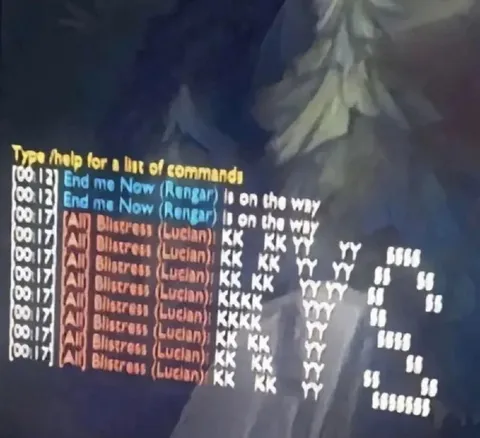 Bilterness spams the chat