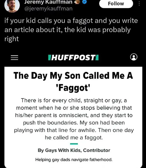 The Day My Son Called Me a Faggot