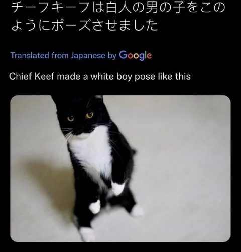 チーフキーフの白人ポーズ