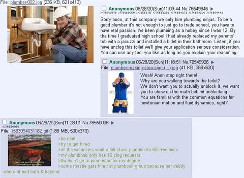 Full Stack Plumber Job Interview