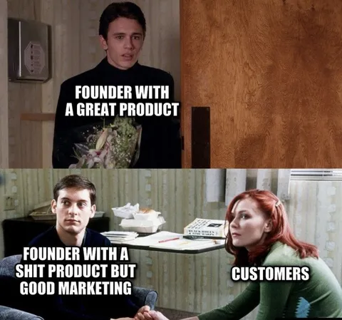 Founder With Great Product vs Marketing