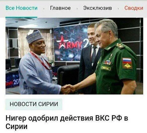 Нигер одобрил действия ВКС в Сирии