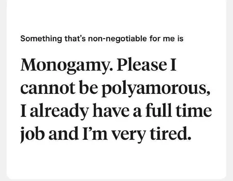 Monogamy Is Non-Negotiable