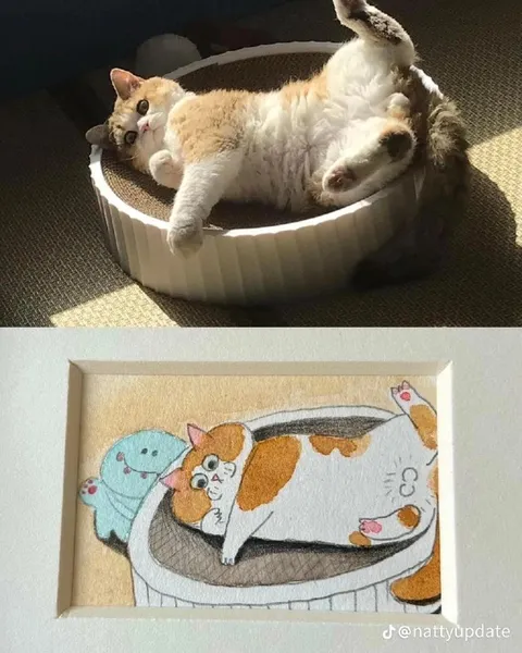 Кот и его рисунок