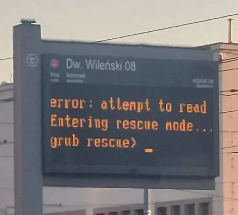 Train Station GRUB Rescue Error
