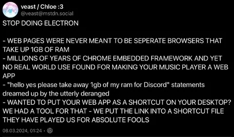 Stop Doing Electron