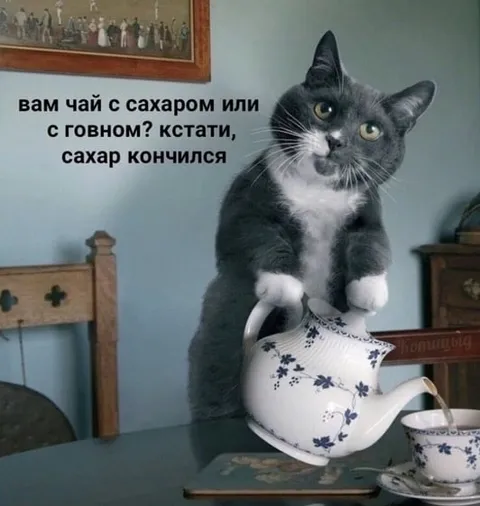 Чай с сахаром или с говном
