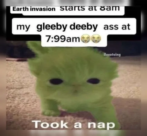 Alien Invasion Sleepy Reaction