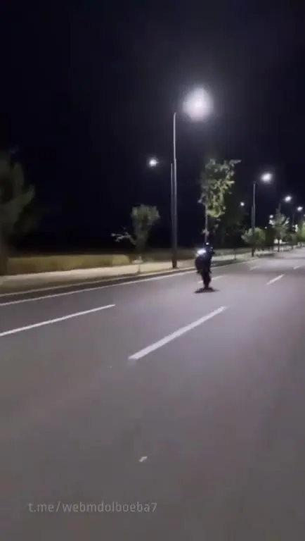 Nighttime Wheelie Surprise