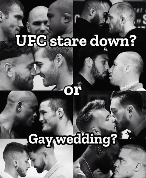 UFC Stare Down or Gay Wedding