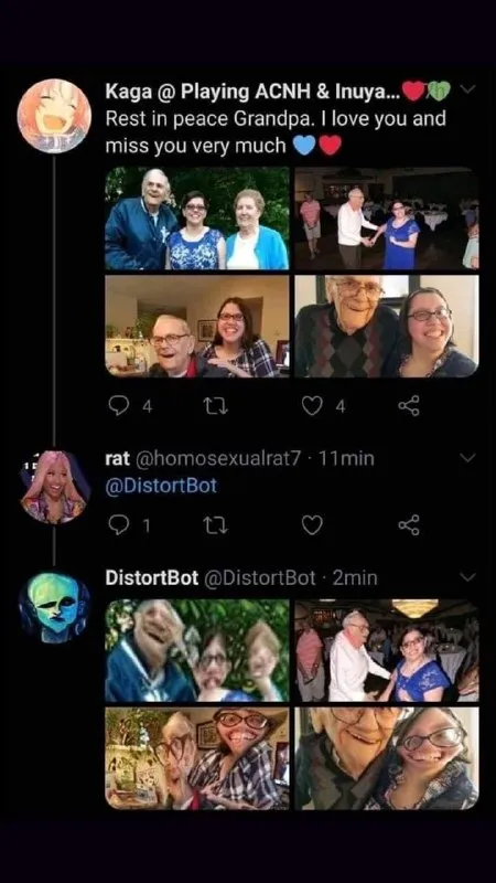 Distorted Grandpa Tribute Photos