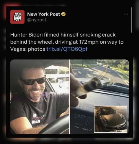 Hunter Biden Driving Crack Tweet