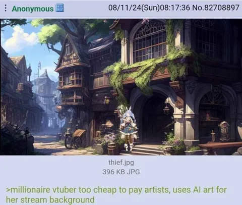Millionaire VTuber Uses AI Art