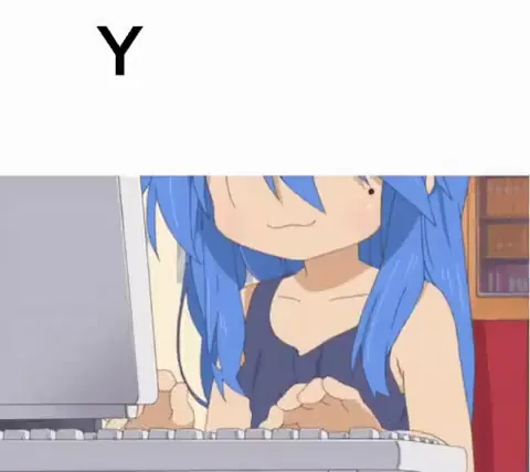 Anime Girl Typing an Insult