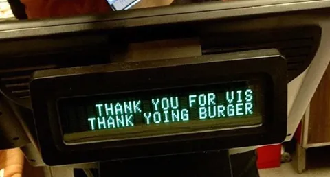 Thank Yoing Burger Sign