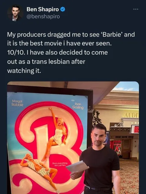 Ben Shapiro Loves Barbie