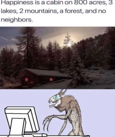Happiness Is a Remote Cabin