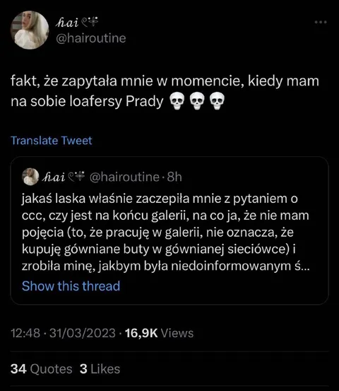 Loafersy Prady i gówna sieciówka