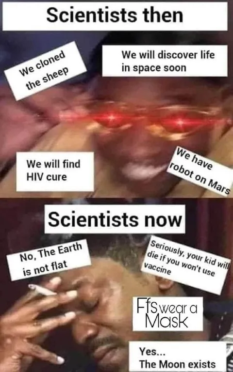 Scientists Then vs Now