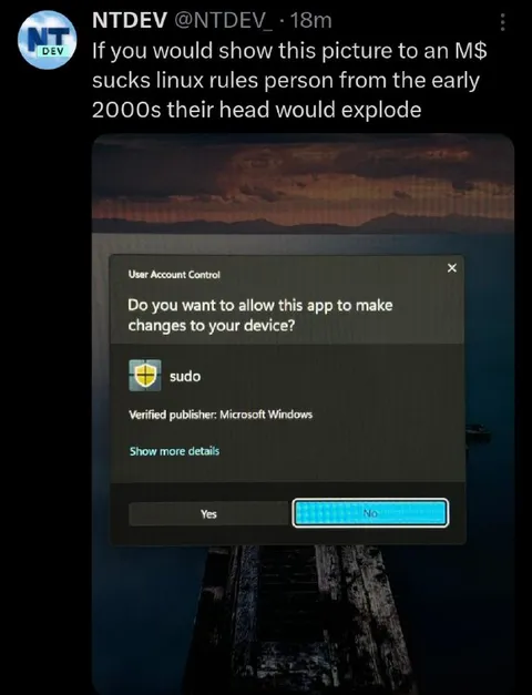 Windows UAC Is Linux Sudo