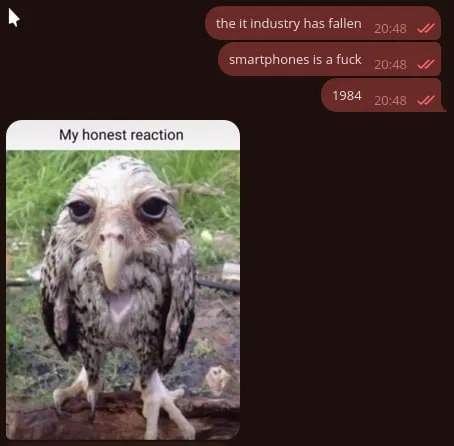My Honest Reaction Bird