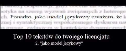 Teksty do pracy licencjackiej