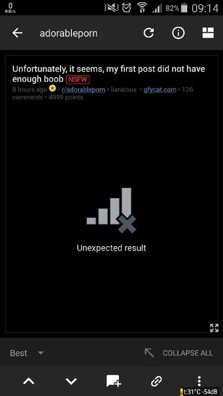 Unexpected Result NSFW Post