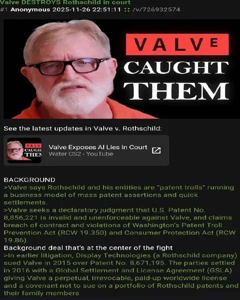 Valve Caught the Rothschilds