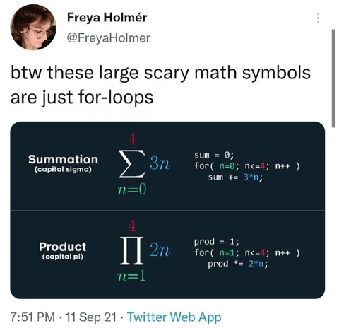 Scary Math Symbols Are For-Loops