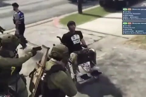 Wheelchair Man Gets Shot