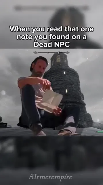 Reading a Note from a Dead NPC