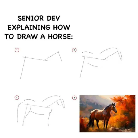 Senior Developer Draws a Horse