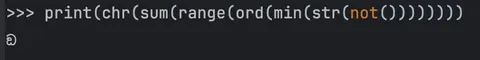 Python Code Prints an At Sign