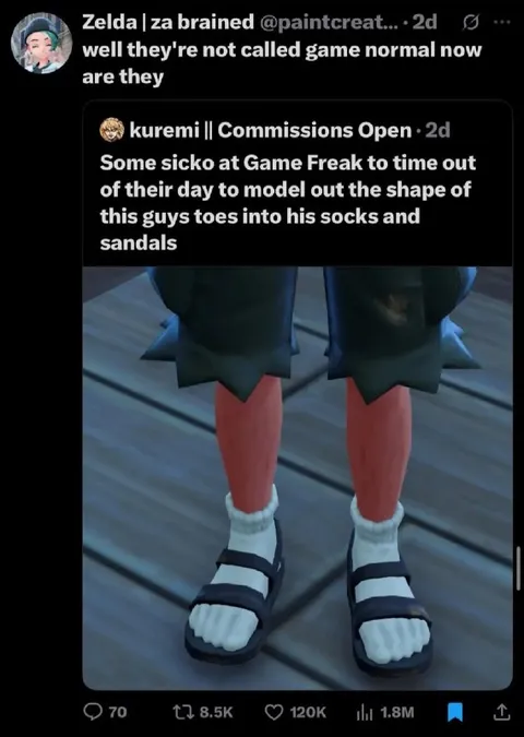 Game Freak Toe Modeling