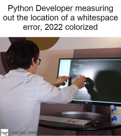 Python Developer Measuring Whitespace