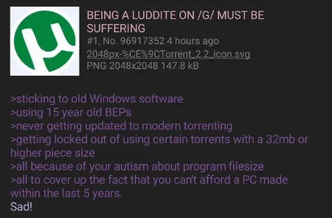Being a Luddite on /g/
