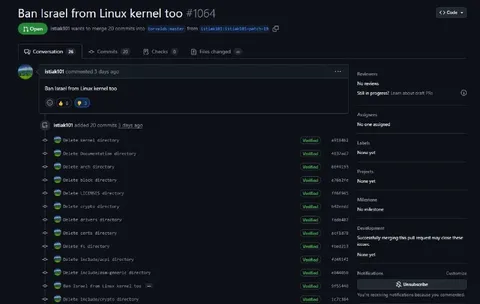 Ban Israel From Linux Kernel