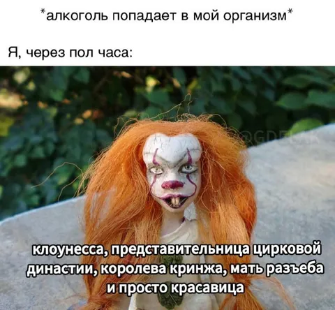 Алкоголь и клоунесса